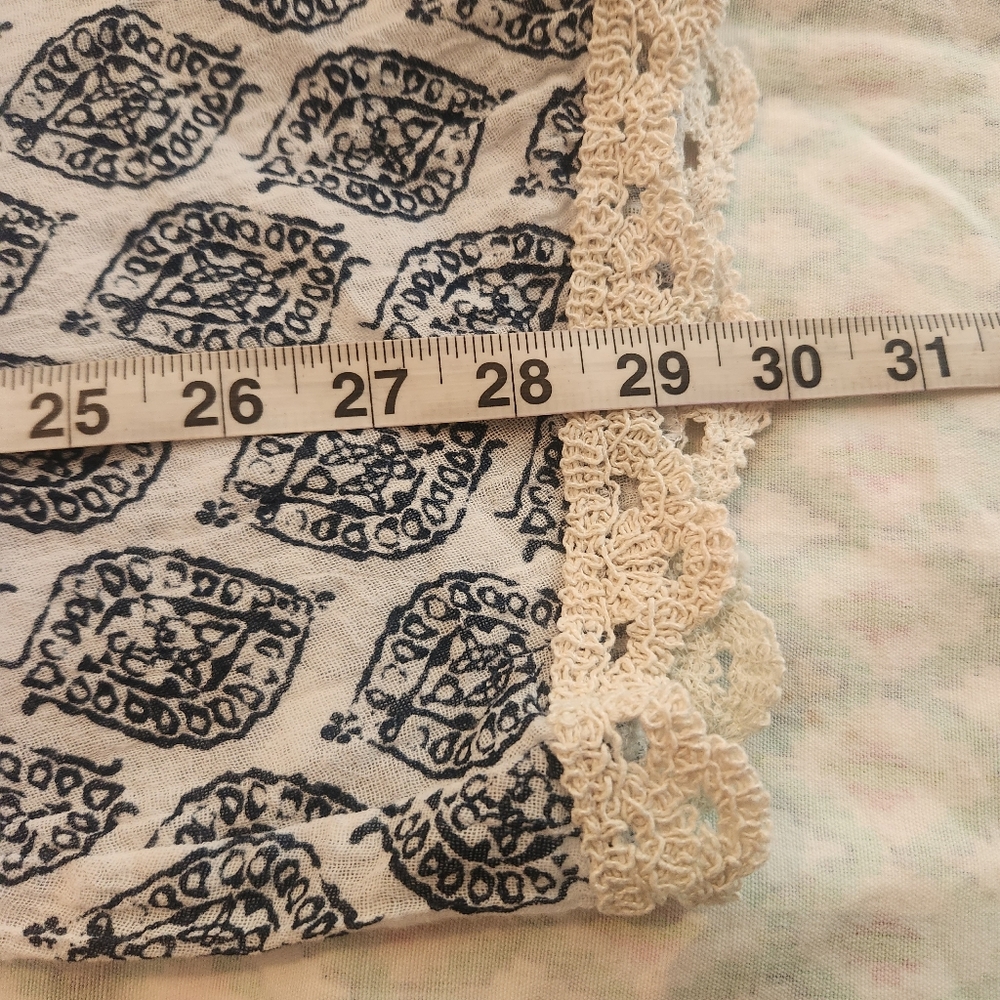 Eberjey Kaftan Tunic Cover Up Damask Print Bohoemian Mini Beach Dress S M - Picture 11 of 13